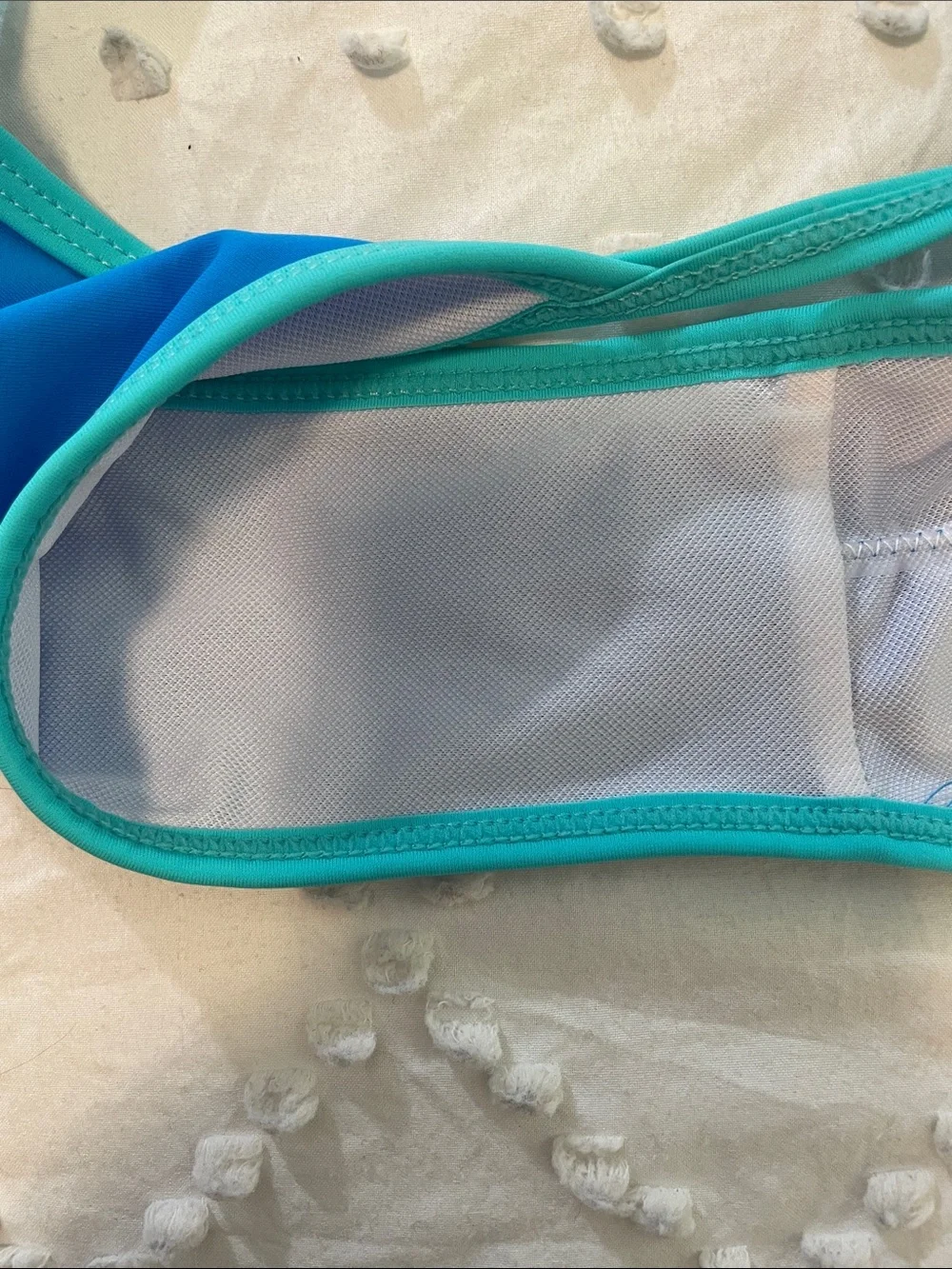 Suvimiga Blue & Teal Triangle Bikini Set nwt xs